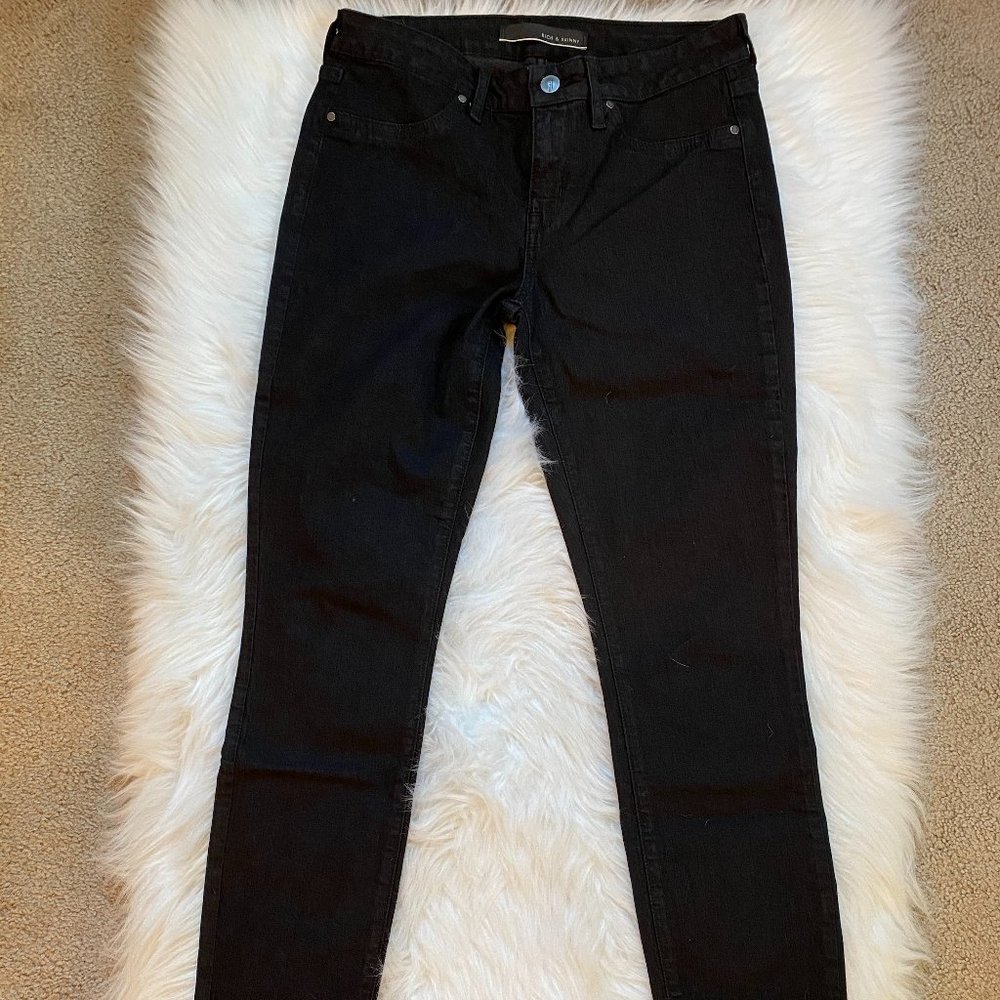 Rich & Skinny black skinny jeans, Size 28